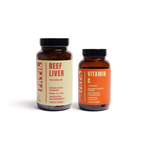 FRTIL Blood Building Bundle with Beef Liver and whole-food Vitamin C capsules.