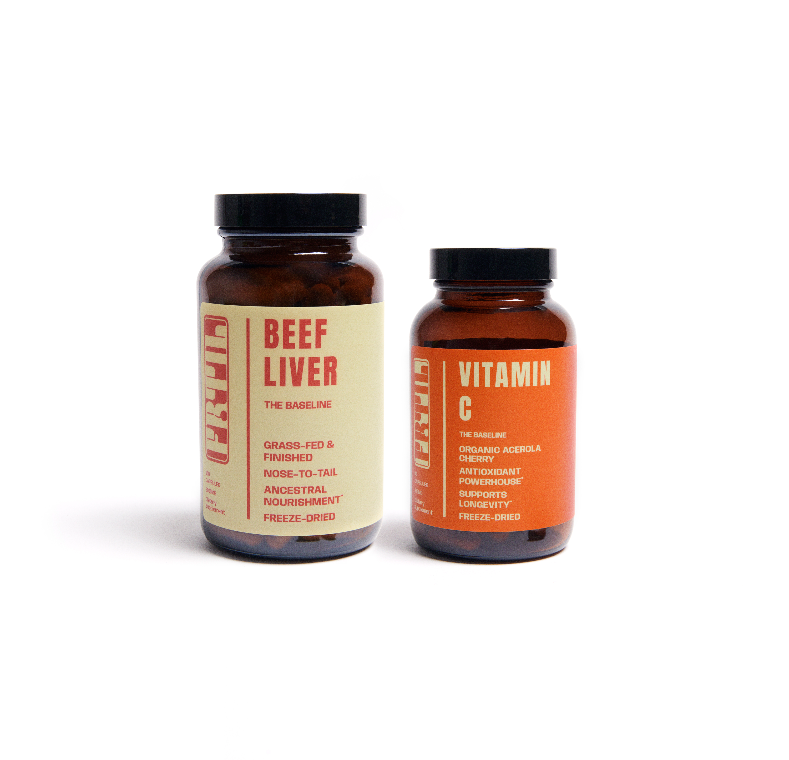 FRTIL Blood Building Bundle with Beef Liver and whole-food Vitamin C capsules.